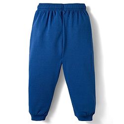 Babyhug Disney Terry Knit Raglan Full Sleeve T-Shirt with Joggers and Mickey Mouse Graphic - Navy Blue