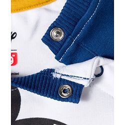 Babyhug Disney Terry Knit Raglan Full Sleeve T-Shirt with Joggers and Mickey Mouse Graphic - Navy Blue