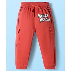 Babyhug Disney Single Jersey Knit Full Sleeves Cut & Sew T-Shirt & Lounge Pant Set with Mickey Mouse Graphics - Multicolor
