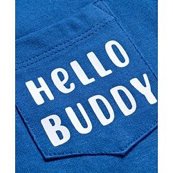 Babyhug Single Jersey Knit Full Sleeves T-Shirt & Lounge Pant Set With Animal Print - Yellow & Blue