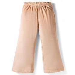 Babyhug Velour Knit Full Length Flared Solid Woollen Pant - Blue