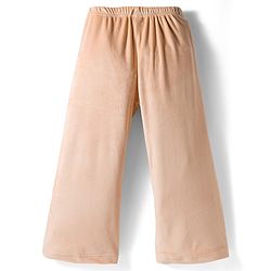 Babyhug Velour Knit Full Length Flared Solid Woollen Pant - Blue