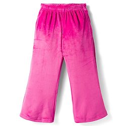 Babyhug Velour Knit Full Length Flared Solid Woollen Pant - Blue