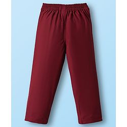 Babyhug Knit Full Sleeves Partywear T-shirt & Pant set with waistcoat applique - Maroon