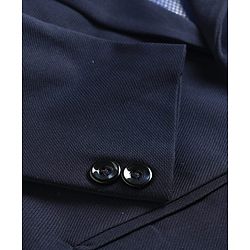 Babyhug Knit Full Sleeves Solid 4 Piece Party Suit With Bow - Navy Blue