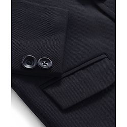 Babyhug Woven Full Sleeves Solid Overcoat Blazer - Navy Blue