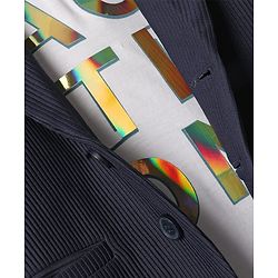 Babyhug Knit Full Sleeves Solid Blazer With Printed T-Shirt - Navy Blue