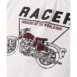 Babyhug Knit Full Sleeves Party Wear Solid Blazer & T-Shirt with Racer Text Print - Black & White
