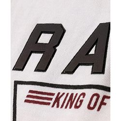 Babyhug Knit Full Sleeves Party Wear Solid Blazer & T-Shirt with Racer Text Print - Black & White