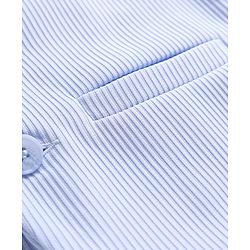 Babyhug Knit Full Sleeves Solid Coloured Partywear Blazer With Printed Tee - Light Blue