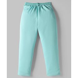 Babyhug Knit Full Sleeves Solid Color 3 Piece Party Suit with Bow Applique - Mint