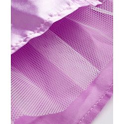 Babyhug Frill Sleeves Stars Foil Printed & Bow Detailing Fit & Flare Mesh Party Dress - Purple