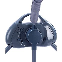 Babyhug Automatic Baby Swing Cradle With Remote Controller- Dark Grey| 5 Swing Speed| Quilted Bassinet| Works on Battery & Adapter| Pre-set Off Timer| In-built Music| Canopy Style Mosquito Net