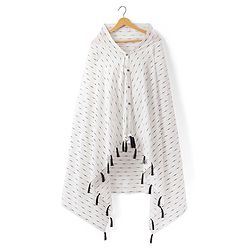 Babyhug 100% Cotton Breast Feeding Multi Purpose Nursing Scarf- Black