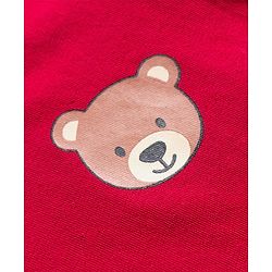 Babyhug 100% Cotton Knit Full Sleeves T-Shirts with Stripes & Teddy Print Pack of 3 - Yellow Red & Navy Blue