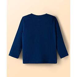 Babyhug 100% Cotton Knit Full Raglan Sleeves Henley Neck T-Shirts with Stripes &  Brooklyn Print Pack of 3 - Light Blue &  Navy Blue