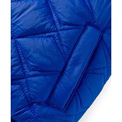 Babyhug Woven Sleeveless Hooded Quilted Winter Jacket - Royal Blue