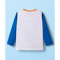 Babyhug 100% Cotton Knit Full Sleeves T-Shirt with Stripes & Pocket Pack of 3 - Blue White & Orange