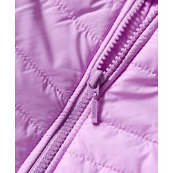 Babyhug Woven Full Sleeves A Line Frilled Hooded Padded Jacket With Star Patch - Purple