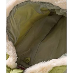 Babyhug Woven Full Sleeves Hooded Quilted Jacket with Bow Applique & Embroidery - Light Green
