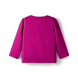Babyhug Cotton Knit Full Sleeves Night Suit With Text & Heart Print - Purple