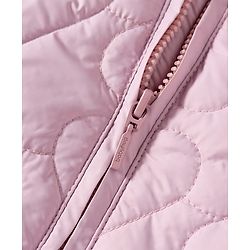Babyhug Woven Full Sleeves Soft Fur Hooded Heart Quilted Jacket - Pink