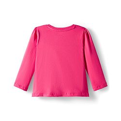 Babyhug Cotton Knit Full Sleeves Night Suit With Floral & Text Print - Pink