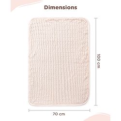 Babyhug Premium Cotton Knitted & Fur All Seasons Blanket - Off White