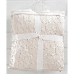 Babyhug Premium Cotton Knitted & Fur All Seasons Blanket - Off White