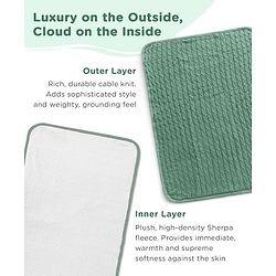 Babyhug Premium Cotton Knitted & Fur All Seasons Blanket - Off White