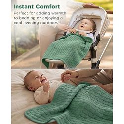 Babyhug Premium Cotton Knitted & Fur All Seasons Blanket - Off White