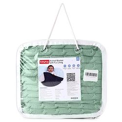Babyhug Premium Cotton Knitted & Fur All Seasons Blanket - Off White