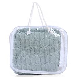 Babyhug Premium Cotton Knitted & Fur All Seasons Blanket - Off White