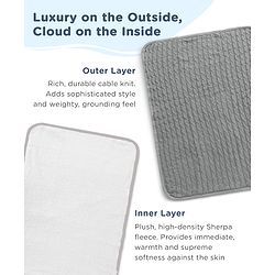Babyhug Premium Cotton Knitted & Fur All Seasons Blanket - Off White