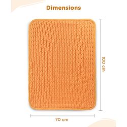 Babyhug Premium Cotton Knitted & Fur All Seasons Blanket - Off White