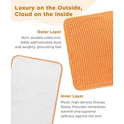 Babyhug Premium Cotton Knitted & Fur All Seasons Blanket - Off White