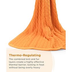 Babyhug Premium Cotton Knitted & Fur All Seasons Blanket - Off White