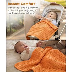 Babyhug Premium Cotton Knitted & Fur All Seasons Blanket - Off White
