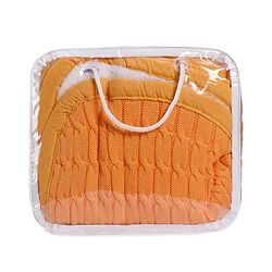 Babyhug Premium Cotton Knitted & Fur All Seasons Blanket - Off White