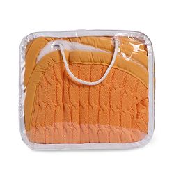 Babyhug Premium Cotton Knitted & Fur All Seasons Blanket - Off White