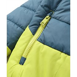 Babyhug Woven Full Sleeves Hooded Padded Jacket With Detachable Hood & Mountain Patch - Multicolor