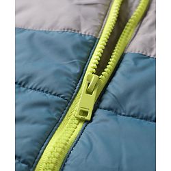Babyhug Woven Full Sleeves Hooded Padded Jacket With Detachable Hood & Mountain Patch - Multicolor