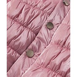 Babyhug Woven Full Sleeves Solid Color Hooded Padded Winter Jacket with Ear Applique - Pink