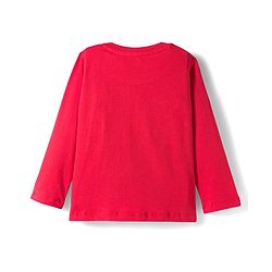 Babyhug Cotton Knit Full Sleeves Night Suit With Super Mom Text Print - Red & Blue