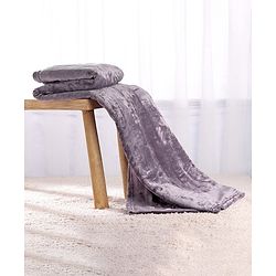 Babyhug Super Soft Coral Fleece Baby Blanket with Ultra-Soft Lightweight & Breathable Blanket  - Grey