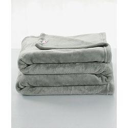Babyhug Super Soft Coral Fleece Baby Blanket with Ultra-Soft Lightweight & Breathable Blanket  - Grey