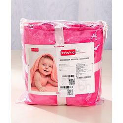 Babyhug Super Soft Coral Fleece Baby Blanket with Ultra-Soft Lightweight & Breathable Blanket  - Grey