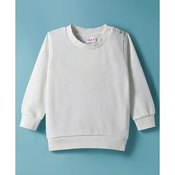 Babyhug Knitted Solid Woollen Dress & Full Sleeves Inner Tee - Purple & White