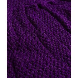 Babyhug Knitted Solid Woollen Dress & Full Sleeves Inner Tee - Purple & White