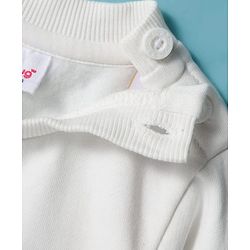 Babyhug Knitted Solid Woollen Dress & Full Sleeves Inner Tee - Purple & White